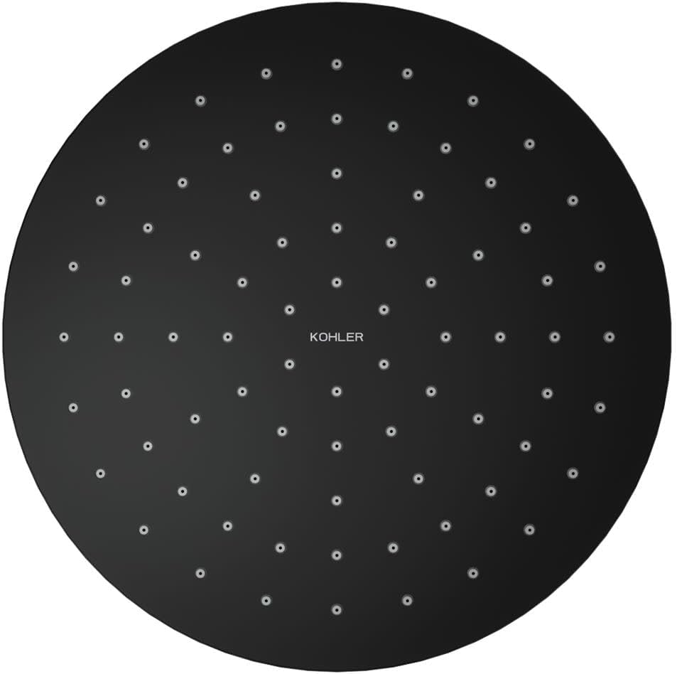 Kohler 13688-BL Contemporary Round 8' single-function rainhead, 2.5 gpm, Matte Black