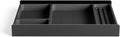 Raico Desk Shelf Tray Drawer Organizer with Compartments for Monitor Stand System Metal & Cork Accessory Tray for Cockpit Setup | Black