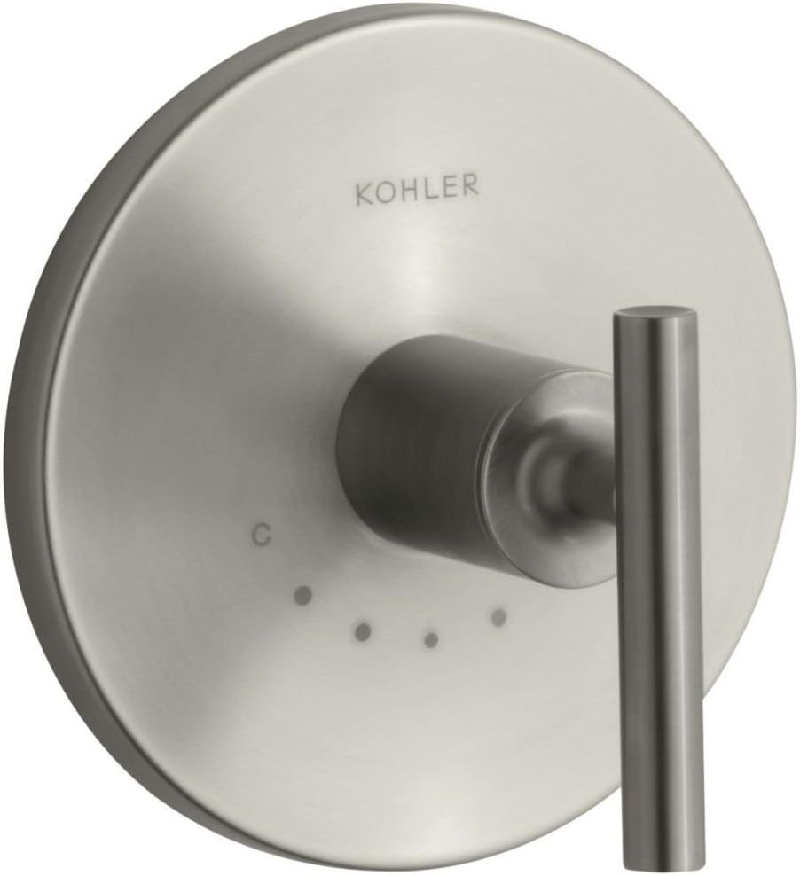 Kohler K-T14488-4-BN 1-Handle Lever Thermostatic Control Valve Trim Nickel