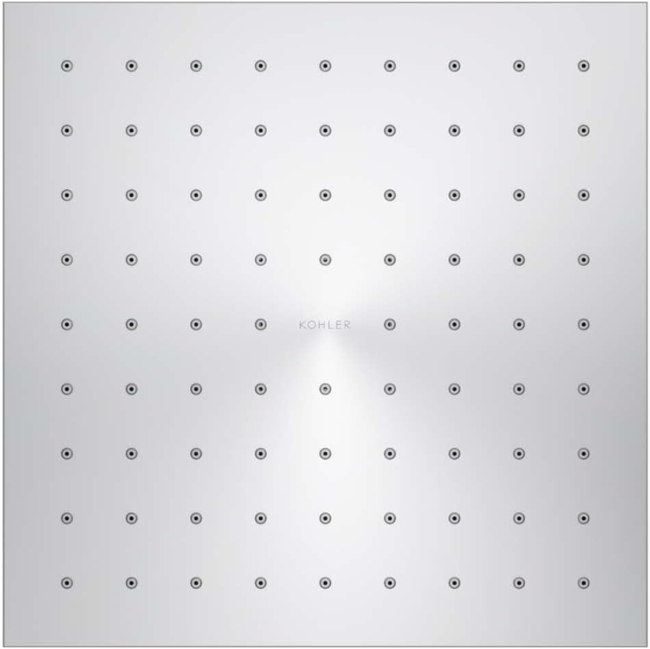 Kohler 13695-CP Contemporary Square 8' single-function rainhead, 2.5 gpm, Polished Chrome