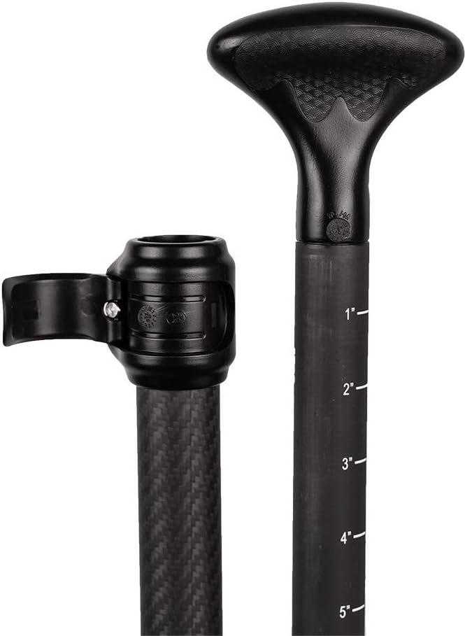 ISLE Stand Up Paddle Board Paddles (3 Piece Carbon Adjustable Shaft w/Nylon Blade)