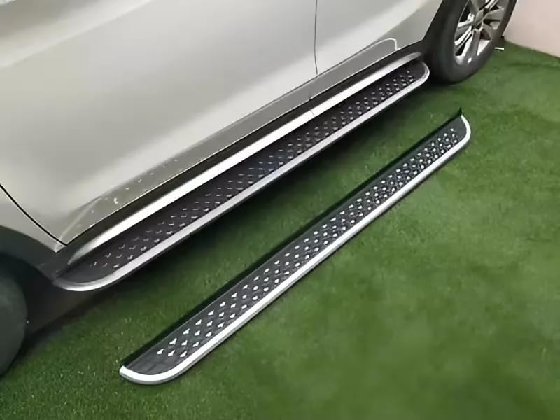Running Boards for Audi Q7 2016 2017 2018 2019, 2Pcs Fixed Aluminum Side Steps Bars,Durable Running Boards for Easy Access,Anti-Slip Side Board,Exterior Accessories Compatible with Car