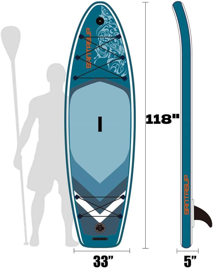 Inflatable Paddle Board for Adults, Extra Wide Stand Up Paddleboards with Premium SUP Accessories and Carry Bag Reinforced Double Layer All-Around Paddleboard Bottom for All Skill Level