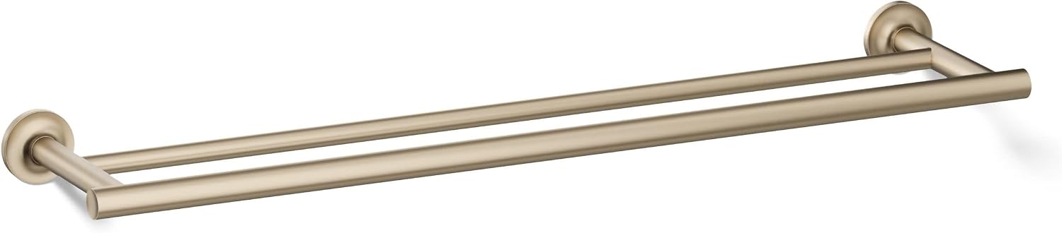 Kohler 14375-BV Purist® 24' Double Towel bar, Vibrant Brushed Bronze