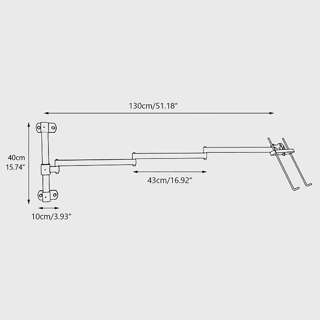 Wall Mount Laptop Stand Arm,Extended rotatable Laptop Tray for 12'-17' Notebook Screen,Aluminum Laptop Stand Holds,Full Motion Adjustments