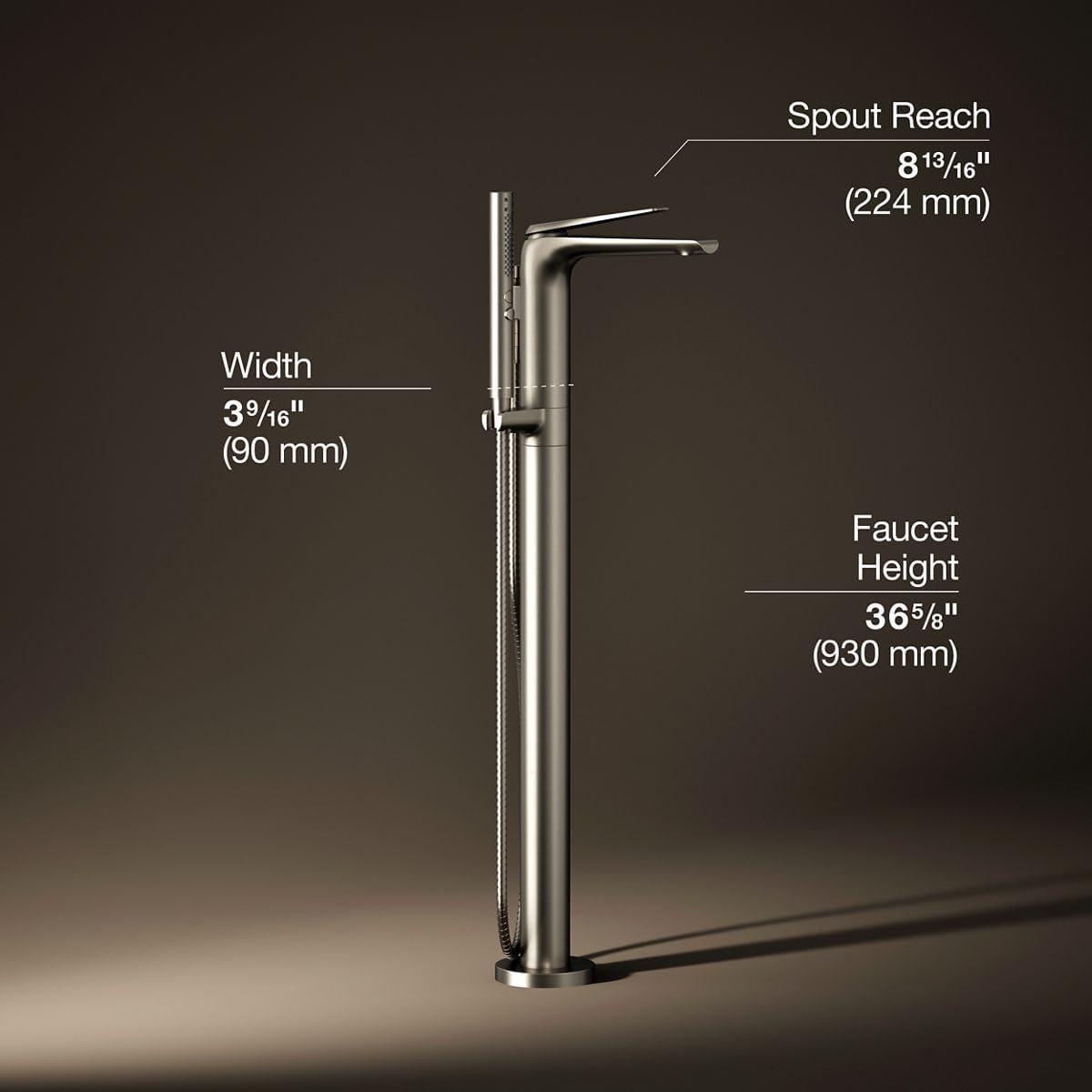 Kohler K-T97367-4-BN Avid Tub Faucet, Vibrant Brushed Nickel