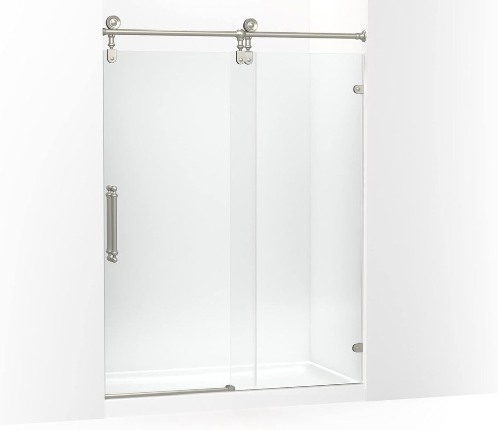 Kohler K-701725-10L-BN Artifacts 80-7/8' Sliding Shower Door with 3/8'-Thick Glass, Vibrant Brushed Nickel