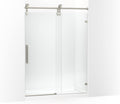 Kohler K-701725-10L-BN Artifacts 80-7/8' Sliding Shower Door with 3/8'-Thick Glass, Vibrant Brushed Nickel