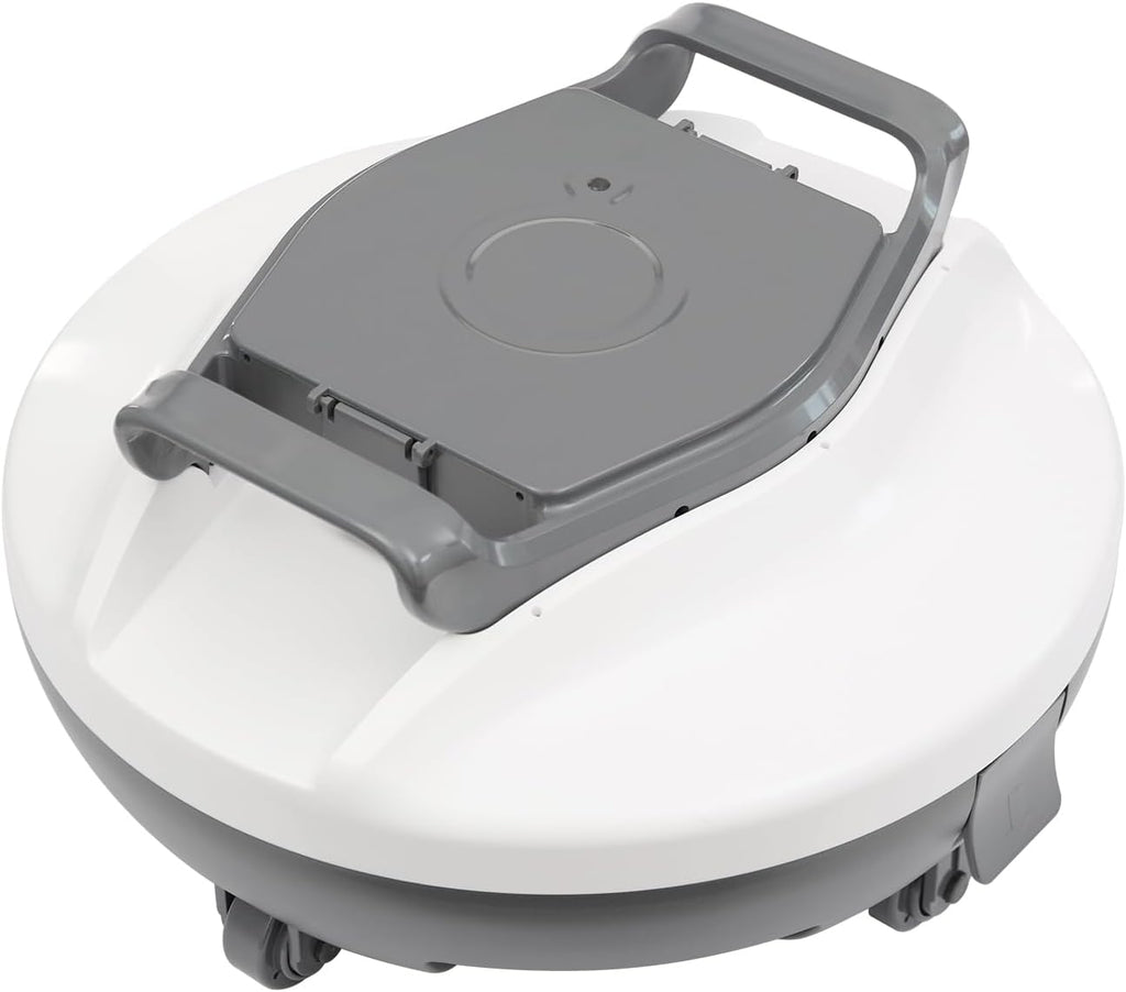 Cordless Robotic Pool Cleaners, Automatic Swimming Pool Cleaning Machine High Efficiency Pool Cleaning Robot, for Pools, Spas, Hot Tubs, and Landscape Pools (Grey, White)