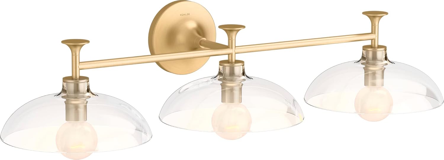 Tone 3 Light Sconce - Brushed Moderne Brass 31770-SC03-2GL Kohler