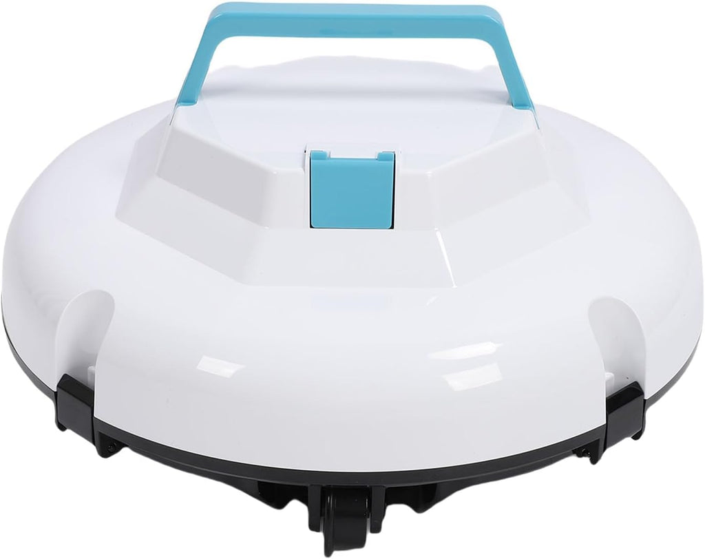 Luqeeg Robotic Pool Vacuum, Cordless Robotic Pool Cleaner Automatic Pools Vacuum Robot, Powerful Suction, 120 Mins Runtime, Cleaning Area Up to 100 Square Meters, One Button Start (#1)