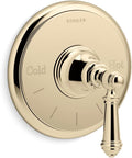 KOHLER T72769-4-AF Artifacts Mastershower Temperature Control Valve Trim With Lever Handle in Vibrant French Gold