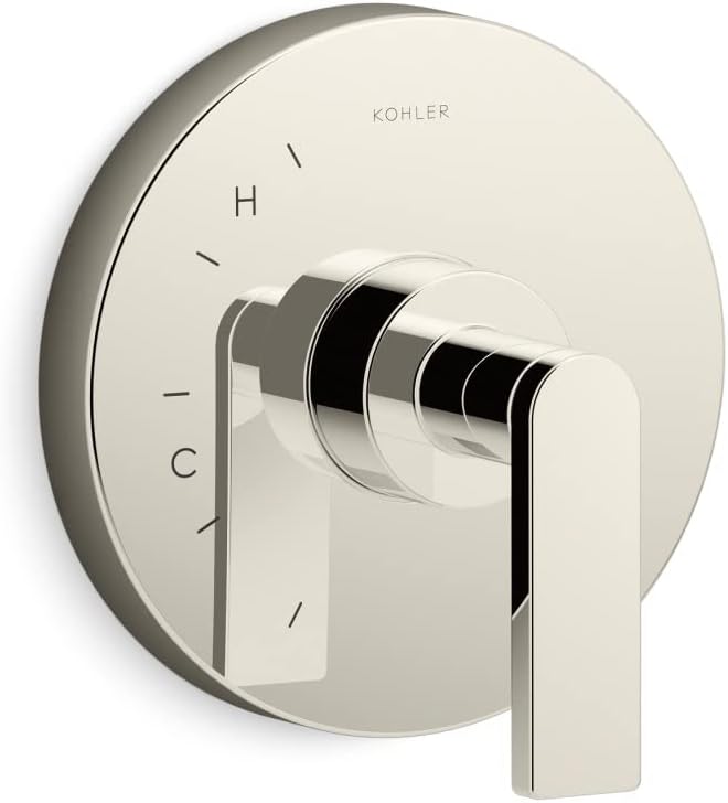KOHLER TS73115-4-SN Composed Rite-Temp Valve Trim With Lever Handle, Vibrant Polished Nickel