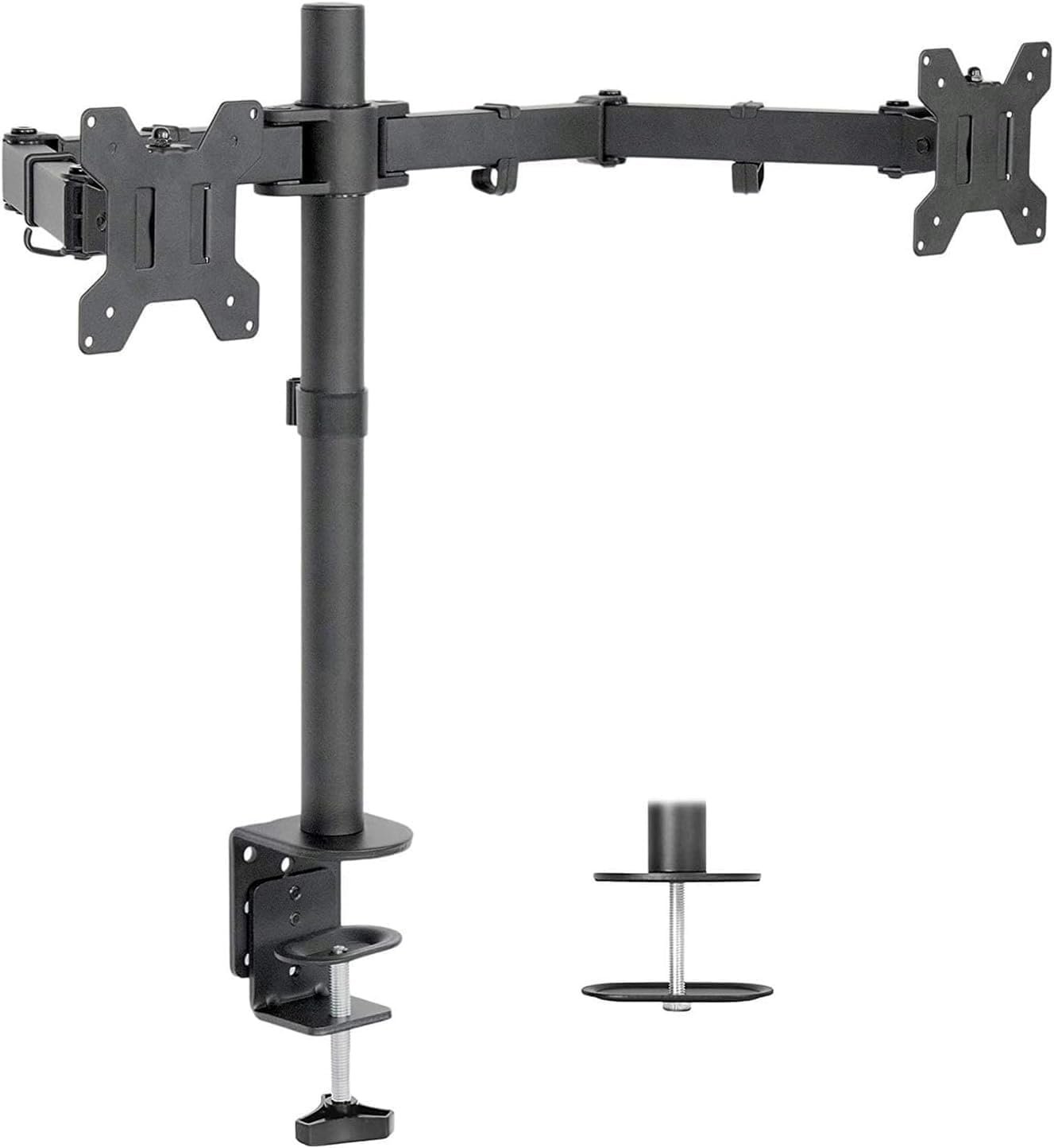 HP P22v G5 22 inch 1920 x 1080 Full HD Edge LED LCD Monitor, 2-Pack Bundle with Dual Desk Mount Monitor Stand