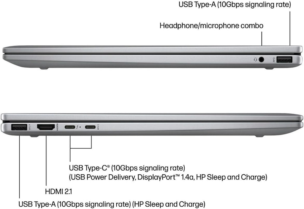 HP Envy x360 2-in-1 AI Copilot Laptop, 16' WUXGA Touchscreen, AMD Ryzen 7-8840HS(Beats i7-1355U), 16GB DDR5, 2TB SSD + 256GB Portable SSD Hub, Backlit, Webcam, Type-C/DP 1.4, Win 11 Pro