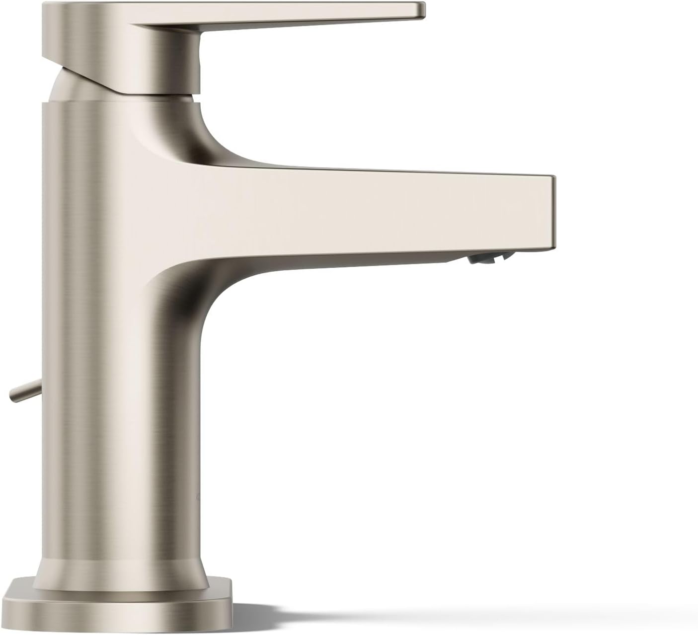 KOHLER K-74021-4-BN Taut® Single-Handle Bathroom Sink Faucet, 1.2 GPM, Minimalist Design, Corrosion Resistant, Vibrant Brushed Nickel