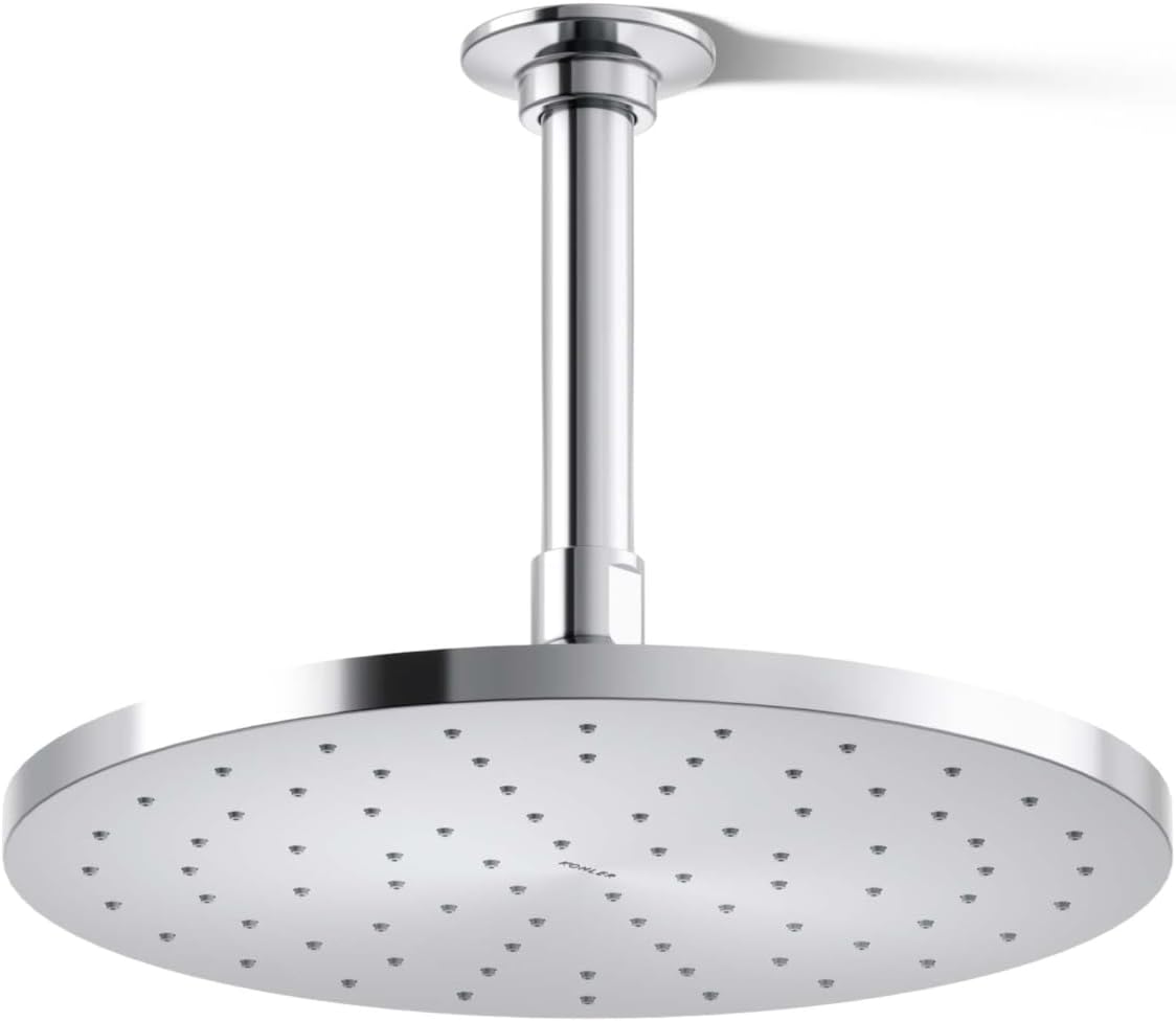 Kohler 13689-G-CP Contemporary Round 10' single-function rainhead, 1.75 gpm, Polished Chrome
