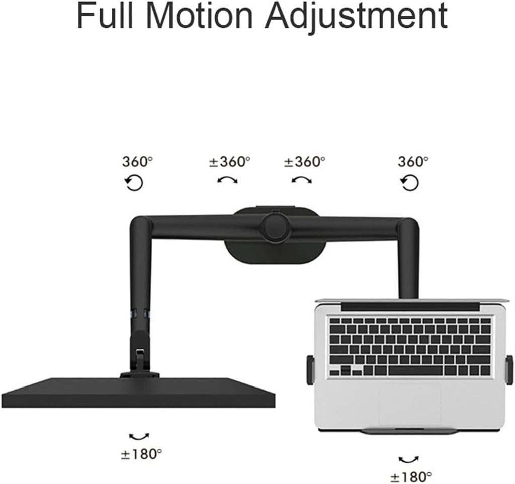 Display Bracket Arm Monitor and Laptop Mount, Gas Spring Monitor Stand Fit Two 17-32' Flat Curved Screens and 12-17' Laptop with C Clamp, Grommet Mounting Base Display Bracket