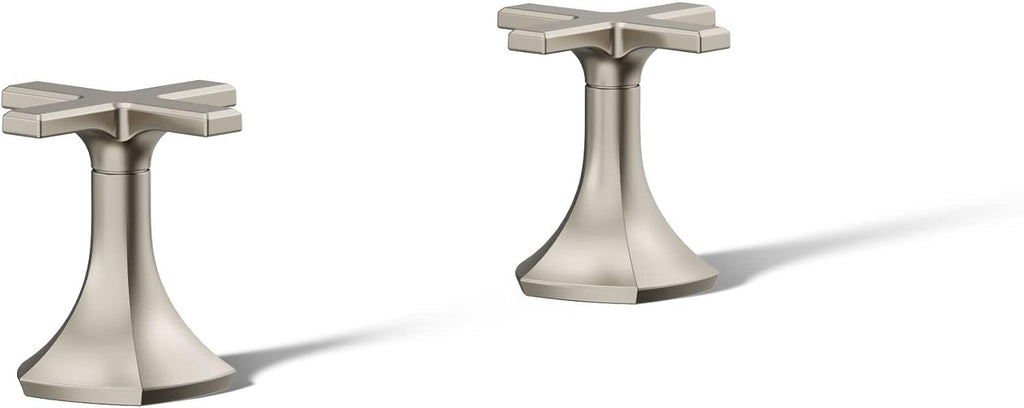 Kohler 27010-3-BN OCCASION™ Cross bathroom sink faucet handles, Vibrant Brushed Nickel