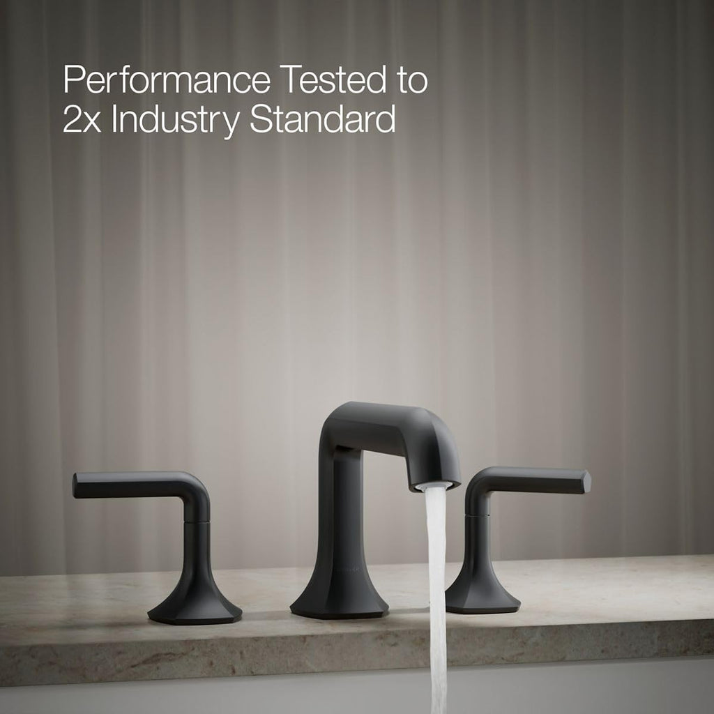 Kohler 27017-BL Occasion™ Deck-Mount Bath spout with Straight Design, Matte Black