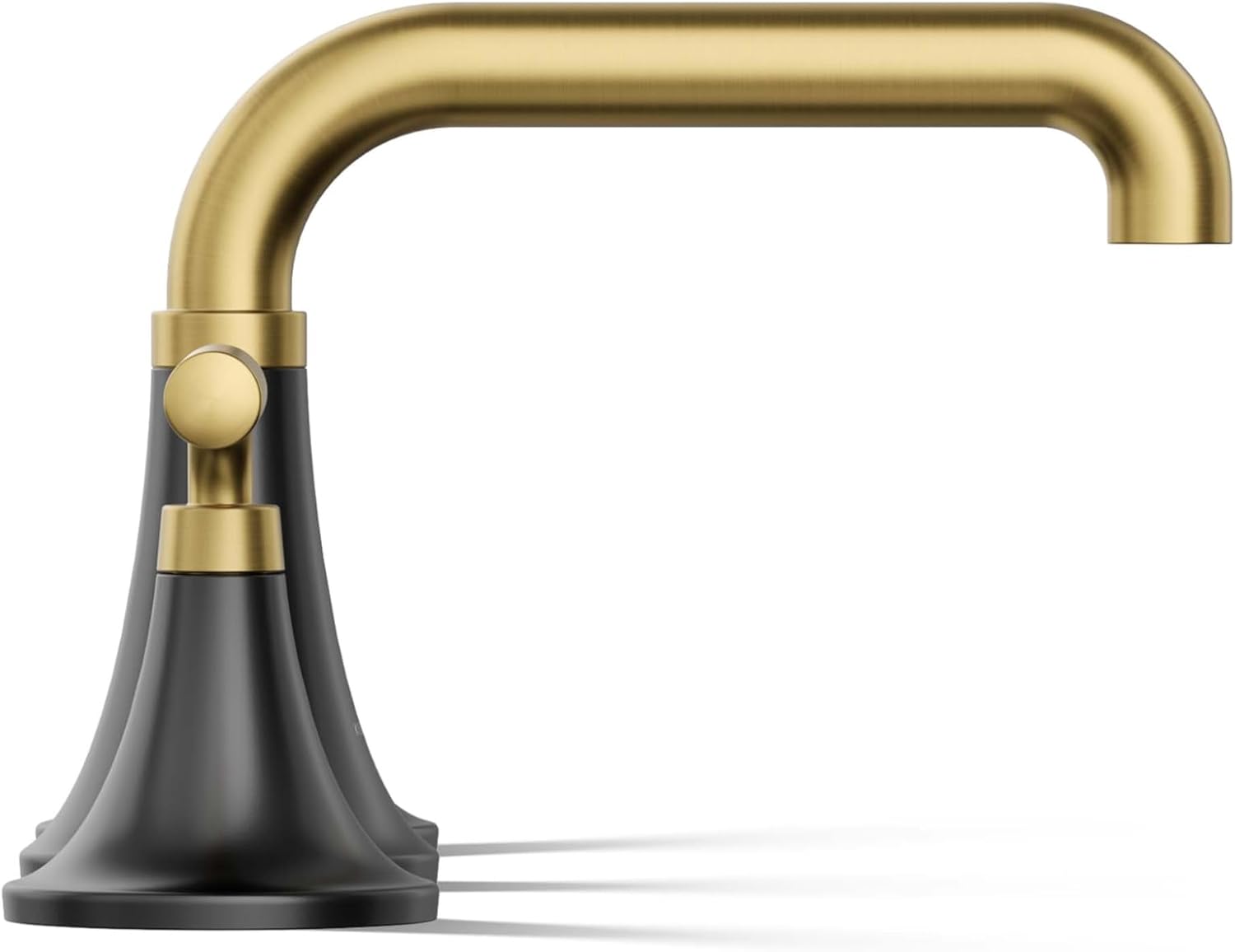 KOHLER 27416-4K-BMB K-27416-4K-BMB Tone Widespread Bathroom Sink Faucet, 1.0 GPM, Vibrant Brushed, Matte Black Moderne Brass