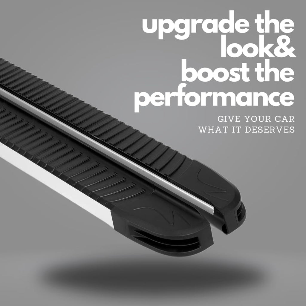 Erkul 5.2' Running Boards for Jeep Compass 2011-2017 - 350 lb Heavy Duty Aluminum Wide Side Steps Nerf Bars, Premium Car Accessories | No-Drill Installation | Mounting Brackets Included - Silver