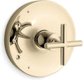 KOHLER TS14423-3-AF Purist Rite-Temp Valve Trim With Cross Handle, Vibrant French Gold