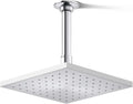 Kohler 13695-CP Contemporary Square 8' single-function rainhead, 2.5 gpm, Polished Chrome