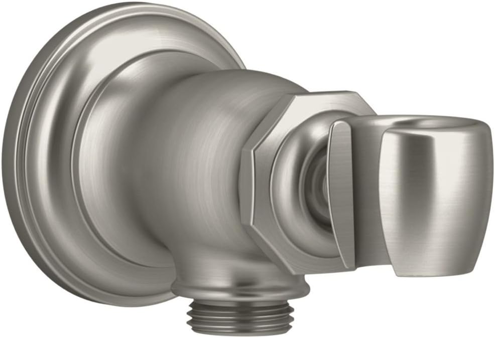 Kohler K-72797-BN Artifacts Wall-Mount Handshower Holder and Supply Elbow, Vibrant Brushed Nickel, .5