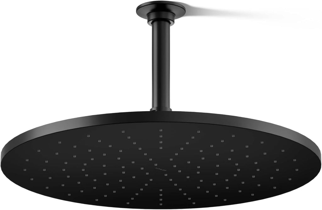 Kohler 13691-BL Contemporary Round 14' single-function rainhead, 2.5 gpm, Matte Black