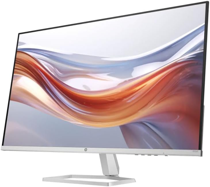 HP 32' FHD(1920X1080) VA Panel Monitor, Anti-Glare Display, 100Hz Refresh Rate, 7 MS Response Time, 2 x HDMI 1.4, 1 x VGA, 16:9 Aspect Ratio, Silver, with 5ave HDMI Cable