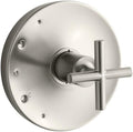 Kohler TS14423-3-BN Purist(R) Rite-Temp(R) valve trim with cross handle, Vibrant Brushed Nickel