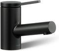 KOHLER K-33590-4N-BL Elate® Short Single-Handle Bathroom Sink Faucet, Single-Hole Bathroom Faucets, 0.5 GPM, Matte Black