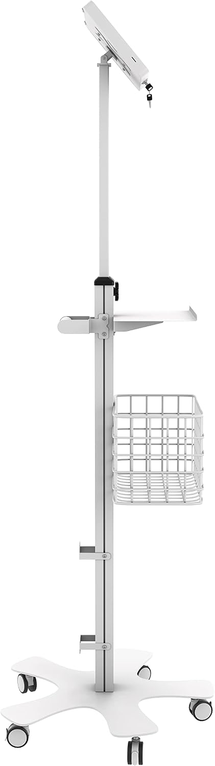 Premium Medical Tablet Stand – CTA Height Adjustable Mobile Tablet Stand with Add-ons for Healthcare - for iPad mini A17 Pro & 1/2/3/4/5/6 - Samsung Tab A 8' inch
