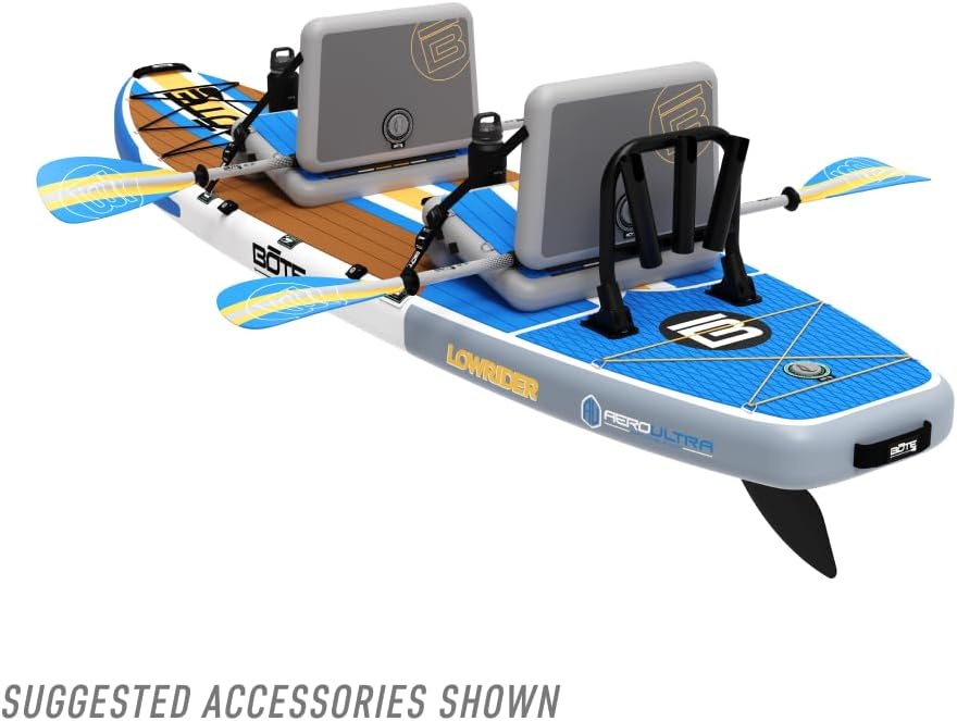 BOTE Lowrider Aero Inflatable Stand Up Paddle Board MAGNEPod Blow Up iSUP Convertible Seat Included Adults Kids Family Friendly Multiple Sizes