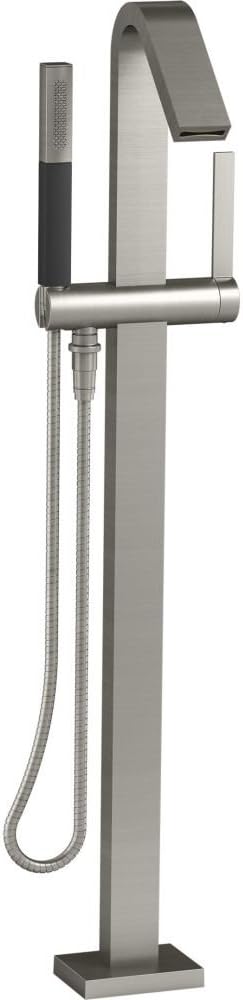 Kohler K-T97330-4-BN Loure Floor-Mount Bath Filler with Hand Shower, Vibrant Brushed Nickel