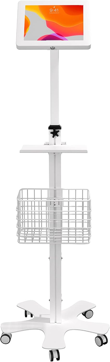 Premium Medical Tablet Stand – CTA Height Adjustable Mobile Tablet Stand with Add-ons for Healthcare - iPad Pro 13-inch (M4), iPad Pro 12.9-inch, iPad Air 13-Inch (M3 / M2)