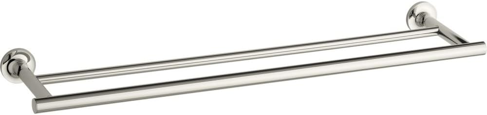 Kohler 14375-SN Purist® 24' Double Towel bar, Vibrant Polished Nickel