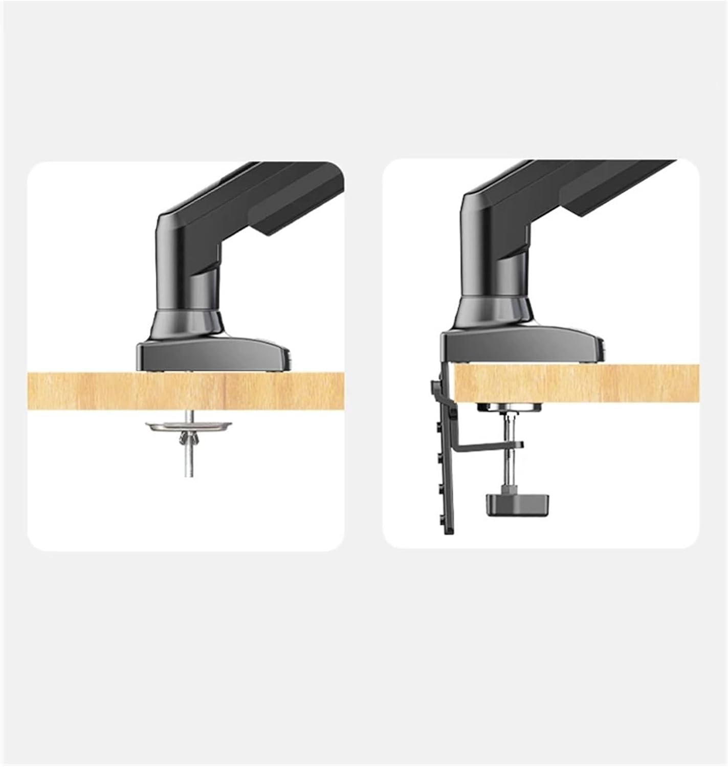 Single Monitor Stand 17-30 Inch, 9 kg per screen Computer Desk Mounting Bracket Adjustable Gas Spring Extendable Monitor Stand
