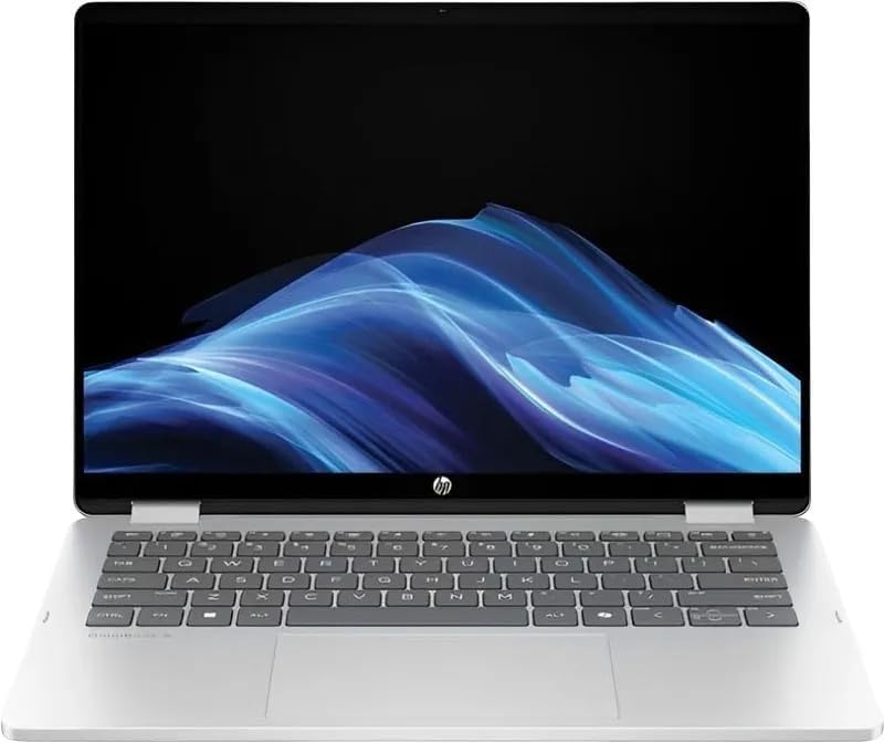 HP OmniBook 5 Flip 2-in-1 2025 Business Laptop 14' WUXGA IPS Touchscreen 10-Core Intel 5 120U 8GB LPDDR5 512GB SSD Intel Graphics Wi-Fi 6E Backlit Keyboard Win11 Pro w/ONT 32GB USB