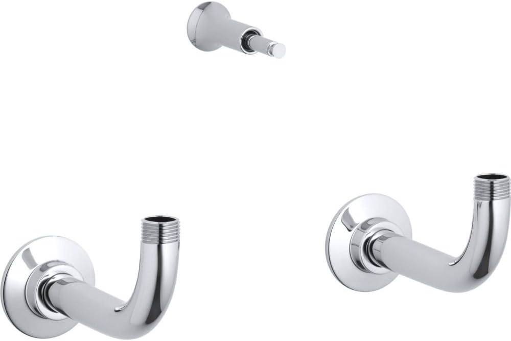 KOHLER K-101-CP Wall-Mount Adapter Kit, Polished Chrome