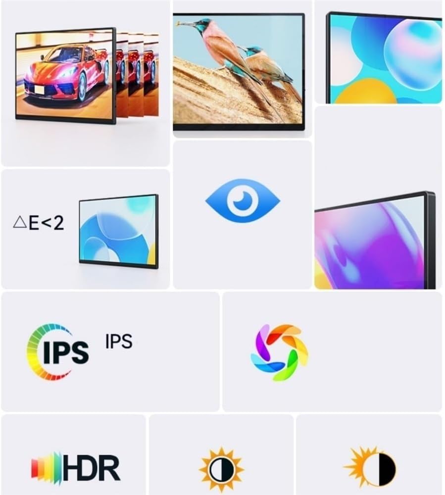 Second Screen Laptop 60hz Extended Screen 1080P IPS Portable Monitor External Secondary Gaming