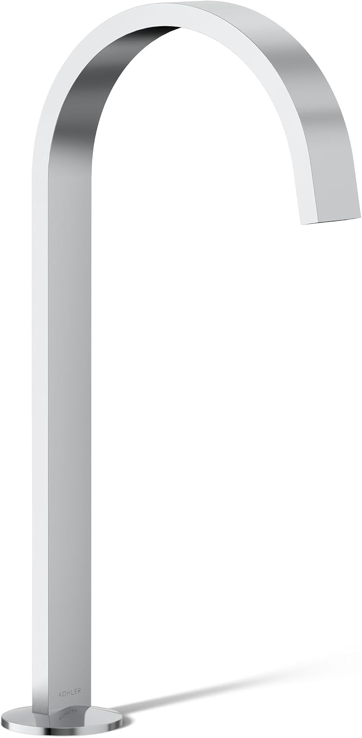 Kohler 77966-CP Components® Bathroom Sink Faucet spout with Ribbon Design, 1.2 gpm, Polished Chrome
