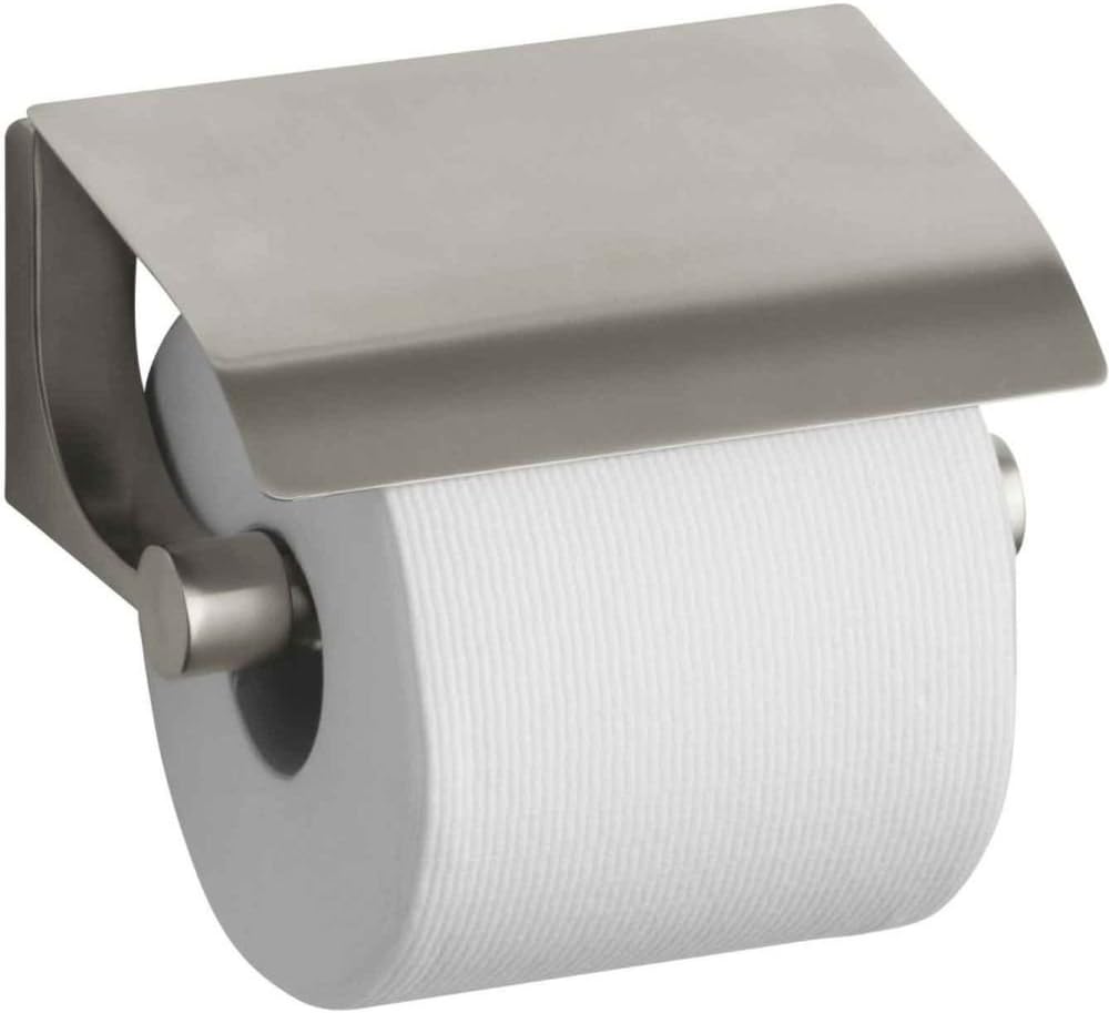 Kohler K-11584-BN Loure Covered Toilet Tissue Holder, Vibrant Brushed Nickel