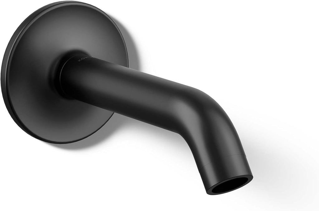 Kohler 14426-BL Purist® Wall-Mount 35 Degree Bath spout, 2.5 gpm, Matte Black
