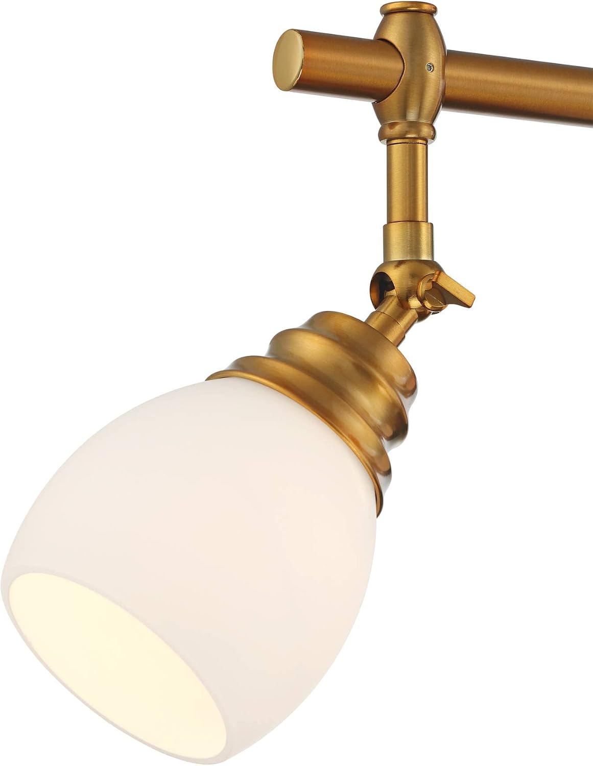 Pro Track Elm Park 4-Head Wall or Ceiling Track Light Fixture Kit Spot-Light Directional Adjustable Gold Finish Glass Modern Transitional Kitchen Bathroom Living Room Dining Hallway Bedroom 36' Wide