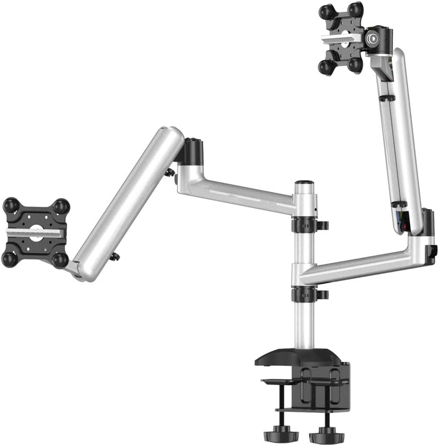 Dual Spring Arm Monitor Desktop Stacking Mount for Compatible Apple Displays