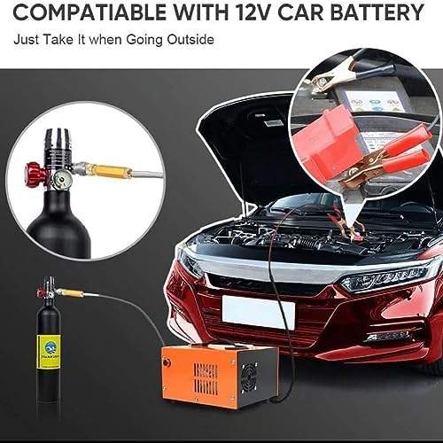 Portable Compressor, PCP Air Compressor, 30Mpa 4500Psi High Pressure Air Gun Pump with Auto Stop, Oil/Water Free PCP Compressor Pump with Built in Power Converter for Fire Diving