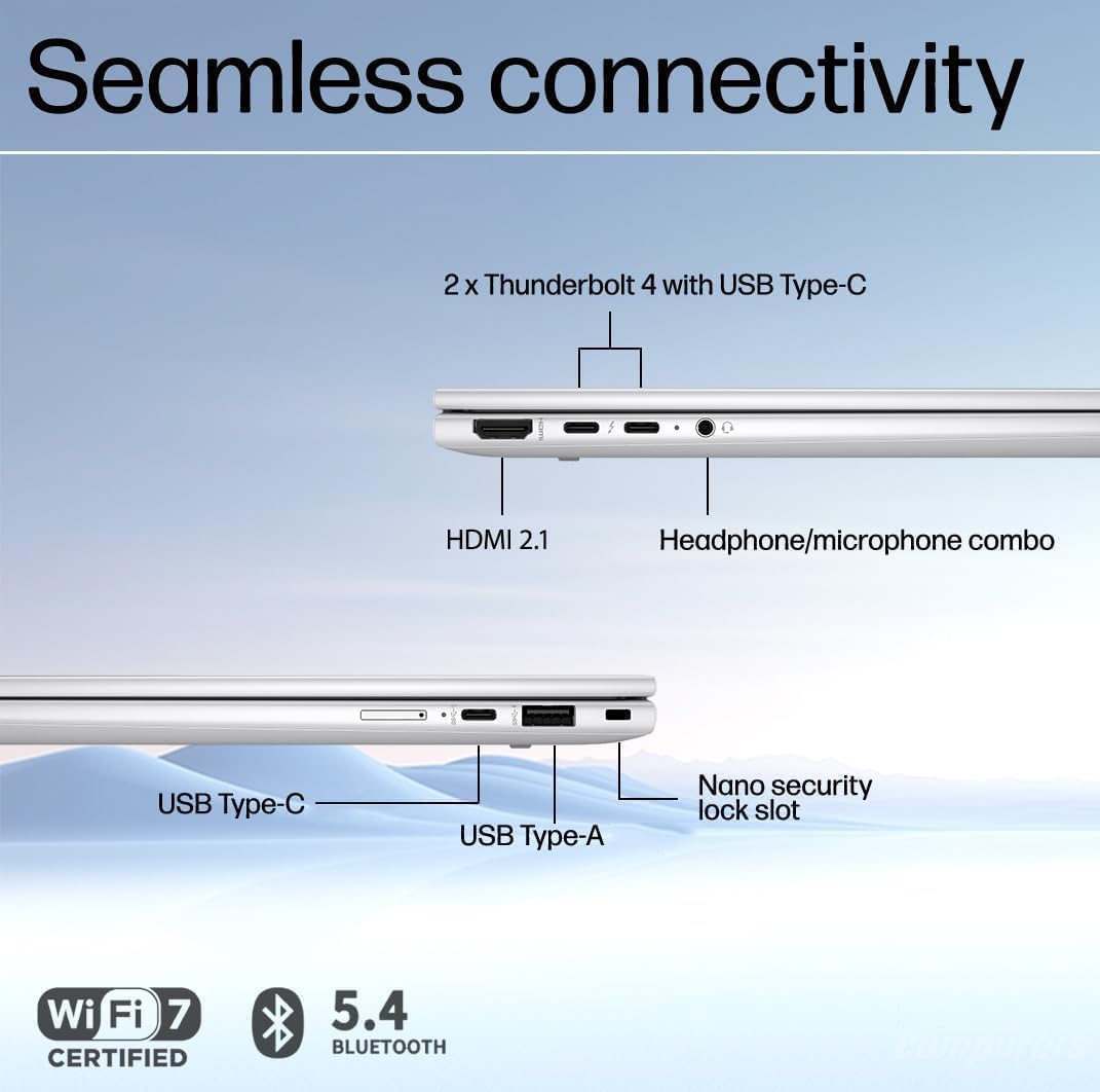 HP EliteBook x360 1040 G11 2-in-1 Business AI Laptop 14.0' Touchscreen OLED 2.8K Display (Intel Ultra 7-155H vPro, 32GB RAM, 1TB SSD, Active Pen, Copilot, Backlit KB, FP, IR Webcam, 2 TB 4, Win11Pro)