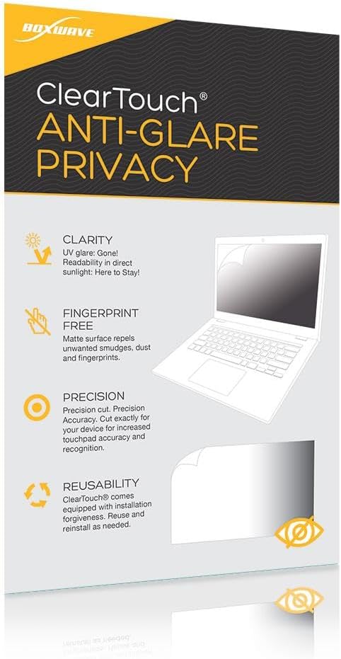 BoxWave Screen Protector Compatible with Apple Studio Display (27 in) - ClearTouch Anti-Glare Privacy (2-Pack), Privacy Screen Protector Flexible Film Anti-Glare
